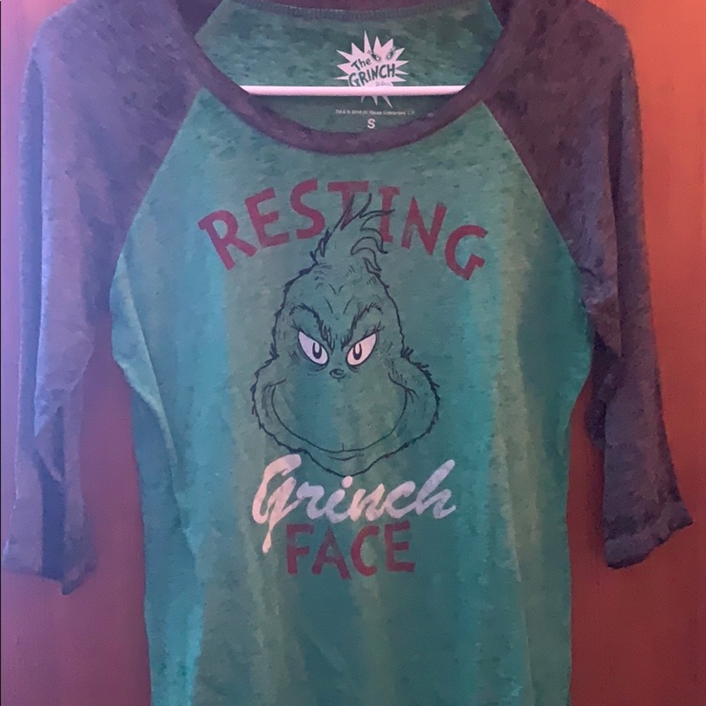 a grinch christmas pajama shirt